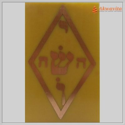 Yoshua Gráfico Radiônico Cobre fenolite 2x3cm com 4