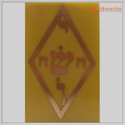 Yoshua Gráfico Radiônico Cobre fenolite 2x3cm com 4