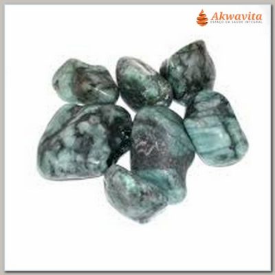 Pedra Esmeralda Equilíbrio Saúde Rolada 7UN 15mm