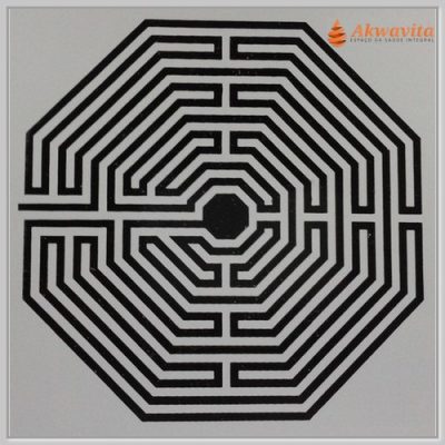 Labirinto DAmiens Gráfico Radiônico 17cm Placa PVC19cm