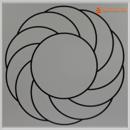 Turbilhão Gráfico Radiônico PVC17x17 Placa 19cm Triturador