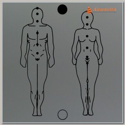 Figura Humana Gráfico Radiônico de PVC 17x17cm