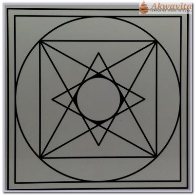 Pirâmide Plana Gráfico Radiônico MDF 20x20cmx6mm