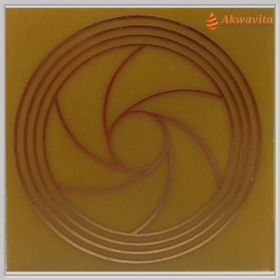 Diafragma II Gráfico Radiônico Cobre fenolite 7x7cm