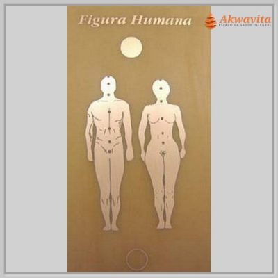 Figura Humana Gráfico Radiônico Cobre fenolite 13x17cm