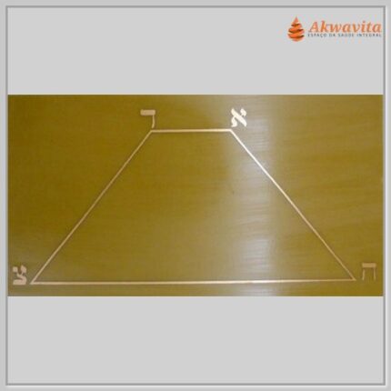 Pirâmide de Quéfren Gráfico Radiônico Cobre Fenolite 10x15cm