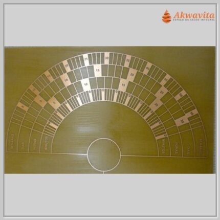 Relógio Radiestésico Gráfico de Cobre Fenolite 13x22cm