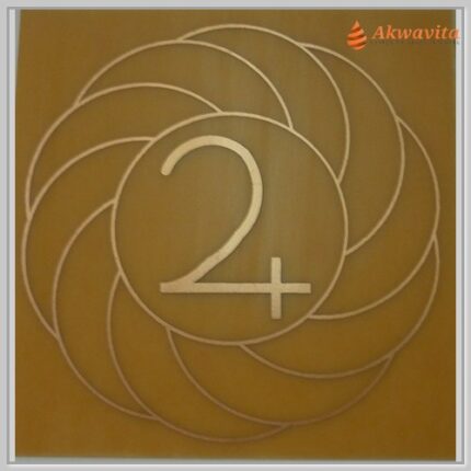 Turbilhão com Júpiter Gráfico Radiônico Cobre fenolite 7x7cm