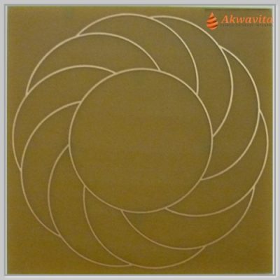Turbilhão Gráfico Radiônico Cobre fenolite 15x15cm
