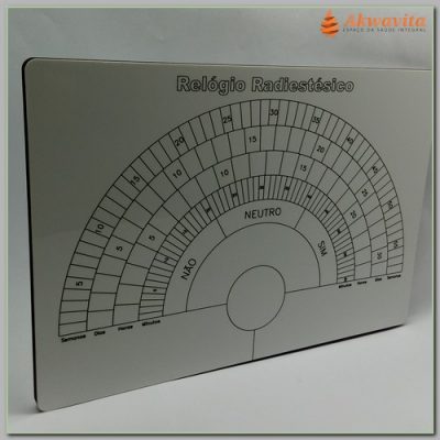 Relógio Radiestésico Gráfico de MDF 15x22cmx6mm