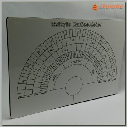 Relógio Radiestésico Gráfico de MDF 15x22cmx6mm