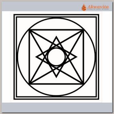 Pirâmide Plana Gráfico Radiônico de PVC 32X32cm Adesivo