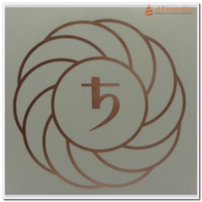 Turbilhão com Saturno Gráfico Radiônico de Fenolilte Cobre 17cm