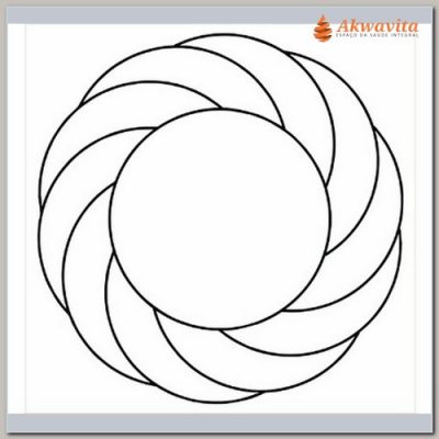 Turbilhão Gráfico Radiônico PVC Adesivo 32x32cm