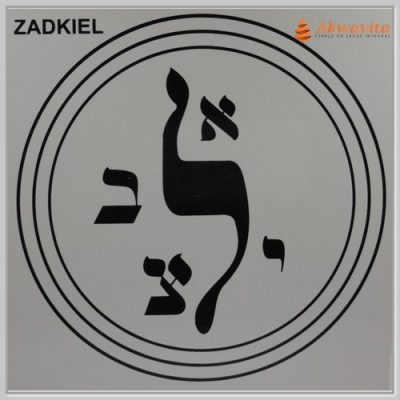 Pantáculo Arcanjo Zadkiel Gráfico Radiônico PVC 17cm