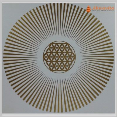 Sol da Vida Energia Vital Gráfico Radiônico PVC 17X17cm