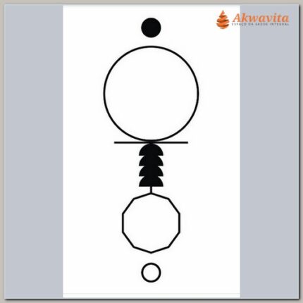 Cruz Ansata Gráfico Radiônico de PVC 10X18cm