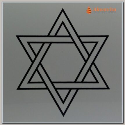 Hexagrama Estrela de David Gráfico Radiônico de PVC 17X17cm