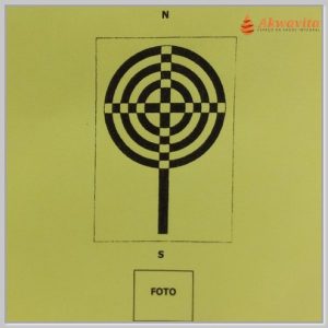 Cruz Atlante Gráfico Radiônico de Cobre Fenolite 17x25cm