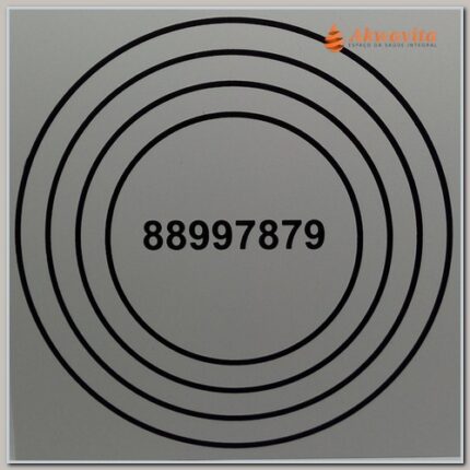 Anti-dor Gráfico Radiônico de PVC 17x17cm Placa 19cm