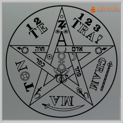 Tetragramaton Gráfico Radiônico de PVC 17x17cm