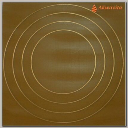 Quatro Círculos Gráfico Radiônico Cobre fenolite 15x15cm