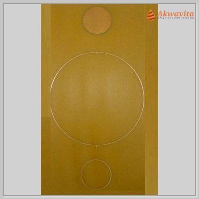 Círculo Gráfico Radiônico fenolite Cobre 13x25cm