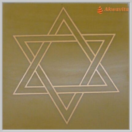 Hexagrama Estrela de David Gr Radiônico de Cobre Fenolite 7cm