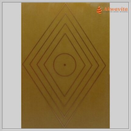 Losango Solar Gráfico Radiônico de Cobre Fenolite 11x16cm