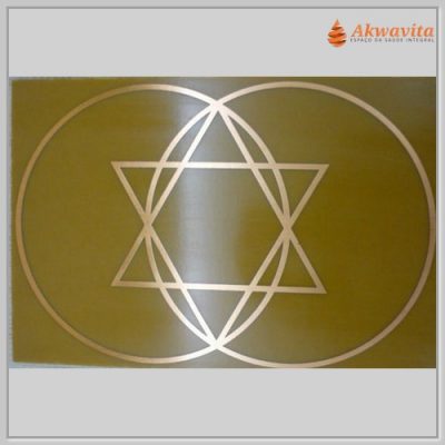 Vesica Piscis Gráfico Radiônico de Cobre Fenolite 16x23cm