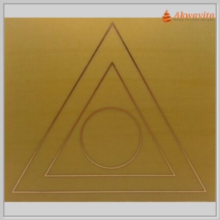 Triângulo Com 1 Círculo Gráfico Radiônico Cobre fenolite 15cm