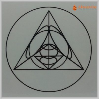 Pirâmide de Integração Gráfico Radiônico PVC Adesivo 15cm