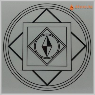 Sorte e Sucesso Gráfico Radiônico PVC 17x17cm Placa 19cm