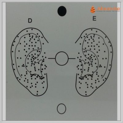 Auriculoterapia Gráfico Radiônico de PVC Adesivo 16cm