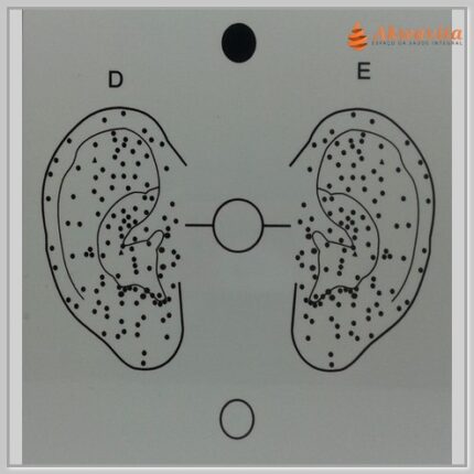 Auriculoterapia Gráfico Radiônico de PVC Adesivo 16cm