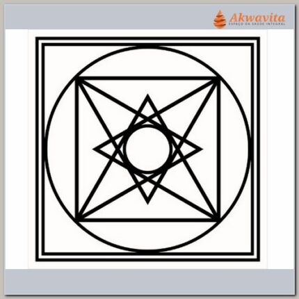 Pirâmide Plana Gráfico Radiônico de PVC 17x17cm