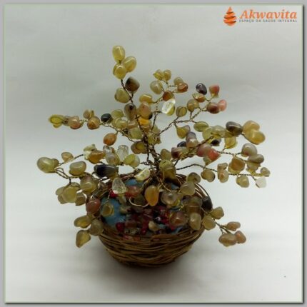 Árvore de Pedras Brasileiras Energéticas no Cesto