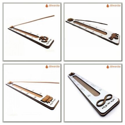 Incensário Símbolos Alto-relevo Canaleta em MDF