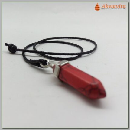 Pêndulo de Calcita Laranja Biterminado Sextavado