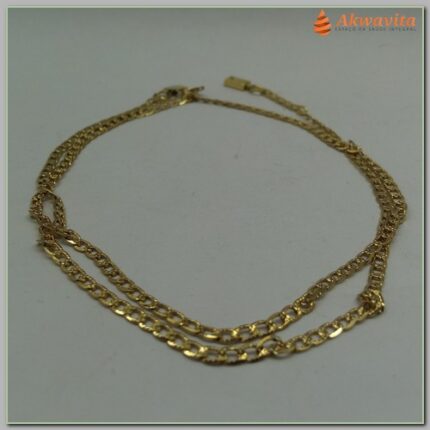 Corrente Dourada Tipo Groumet Elos Pequenos