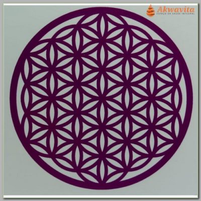 Flor da Vida a Criação Gráfico Radiônico em PVC 9x9cm