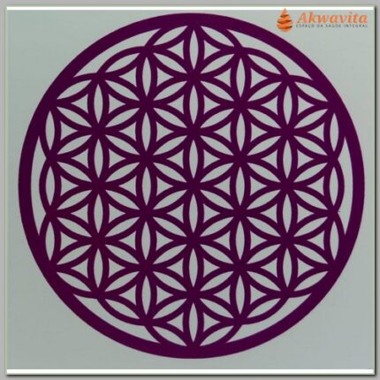 Flor da Vida a Criação Gráfico Radiônico em PVC 9x9cm