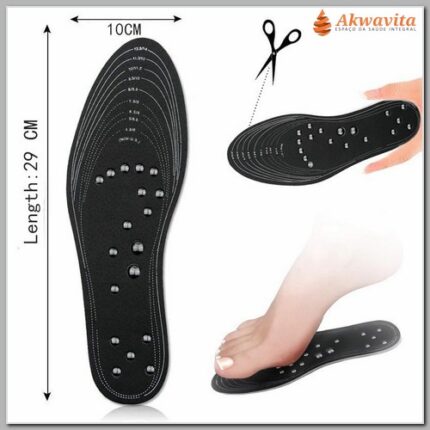 Palmilha Magnética Massageadora Obesidade 18 Imãs Recortável