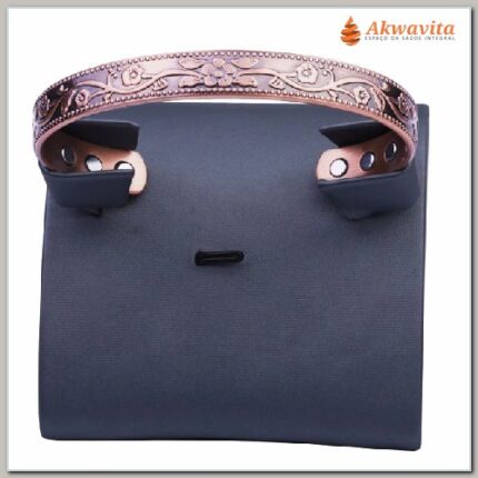 Pulseira Magnética 3 imãs Galhos e Flores 10mm