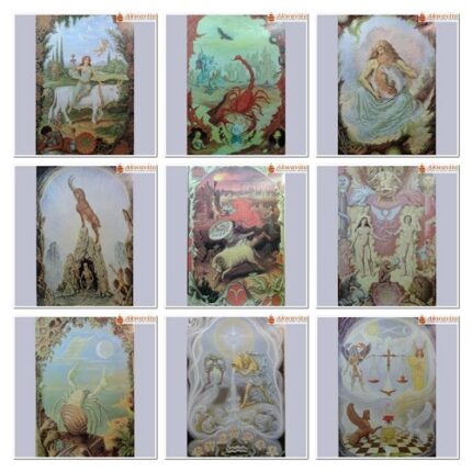 Cartões dos 12 Signos Astrológicos 15x20cm Papel Cartão